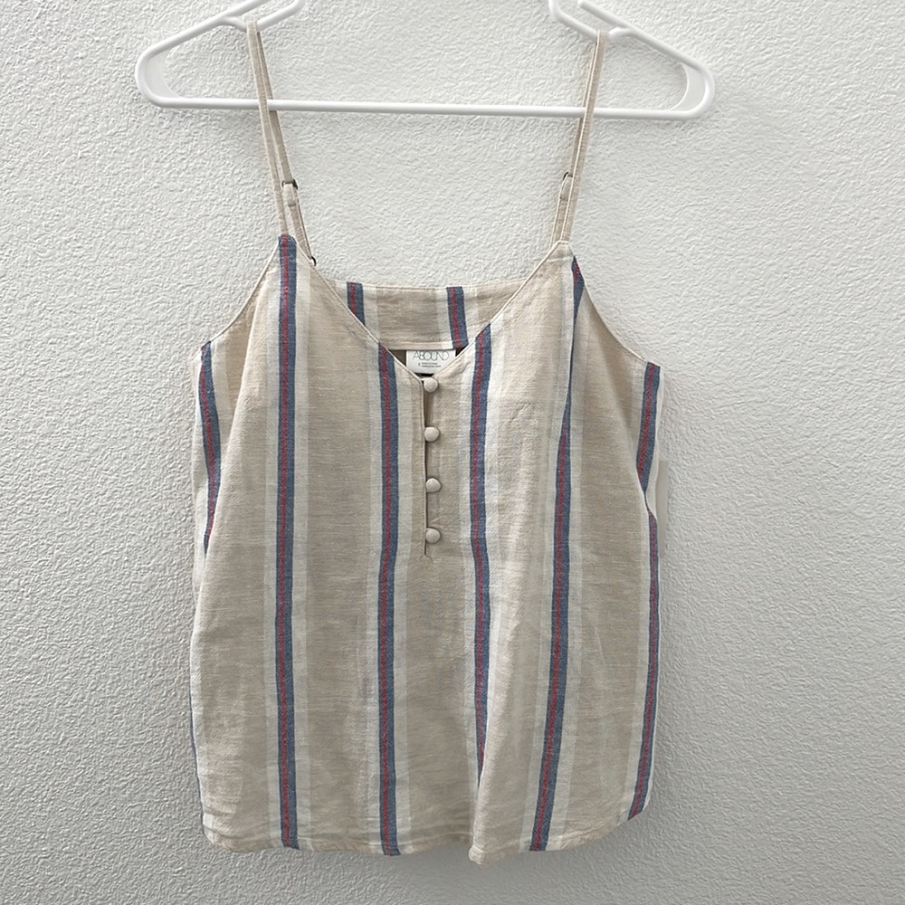New abound striped woven tank